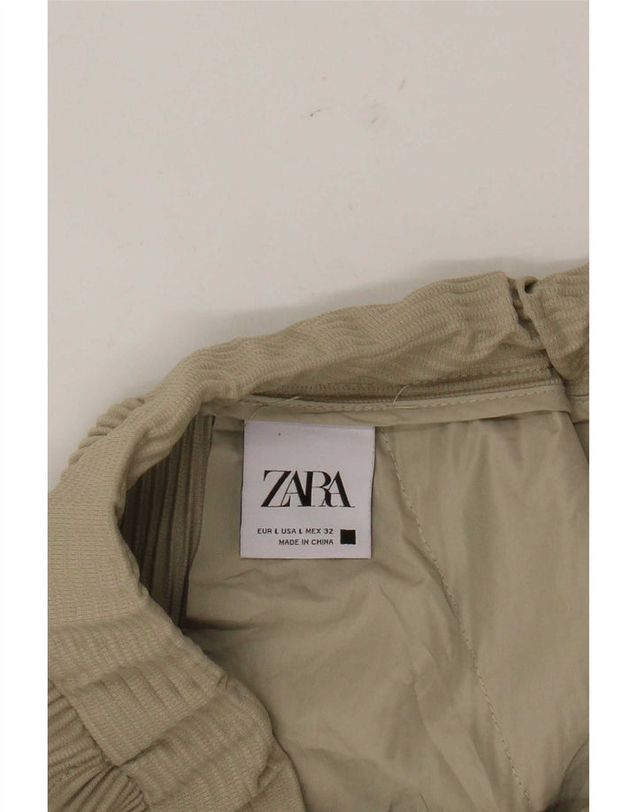 Zara Short en velours côtelé pour femme Large W32 Beige