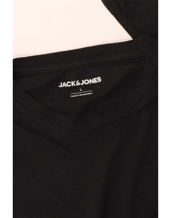 Jack & Jones Haut graphique à manches longues pour homme Large Noir
