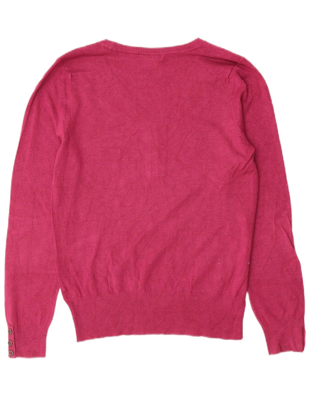 Marks & Spencer Pull col en V pour femme UK 14 Rose moyen