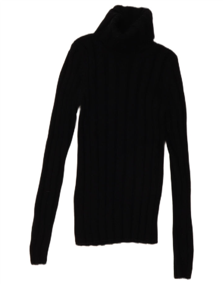 Hugo Boss Pull col roulé pour femme UK 8 Petite laine noire