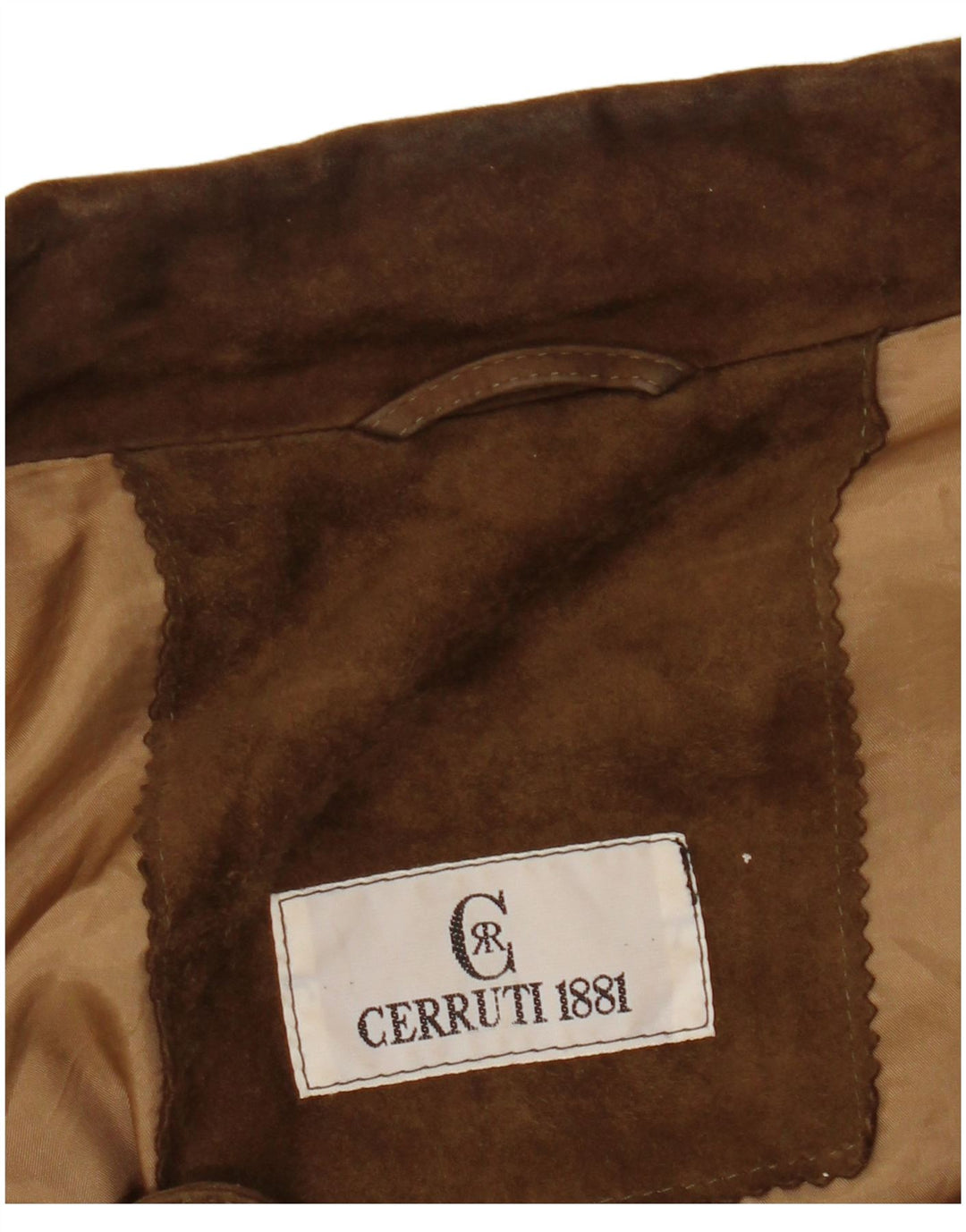CERRUTI 1881 Veste en daim pour homme UK 40 Large Marron