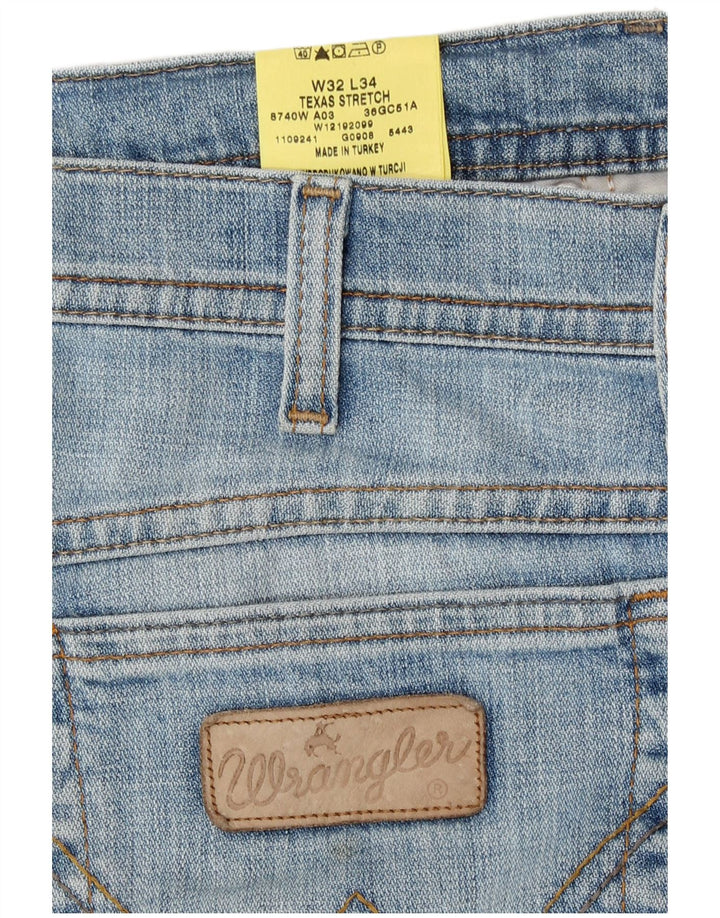 Wrangler Jean Droit Texas Stretch Homme W32 L31 Bleu Coton