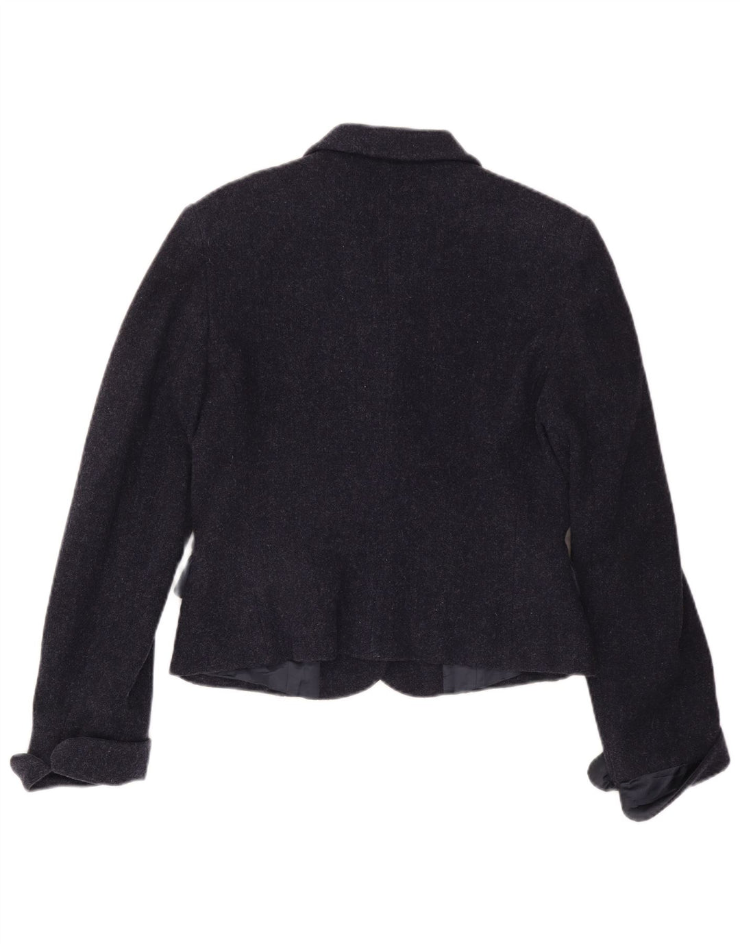 MAX & CO. Veste Blazer 3 Boutons Femme IT 46 Large Bleu Marine Laine