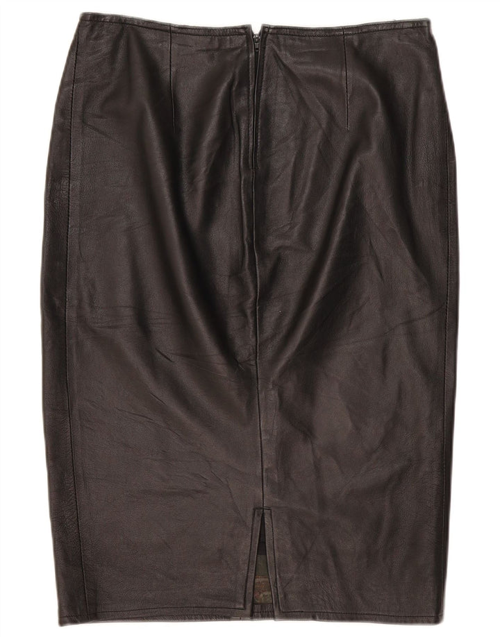 jupe en cuir femme vintage W32 Grand Noir