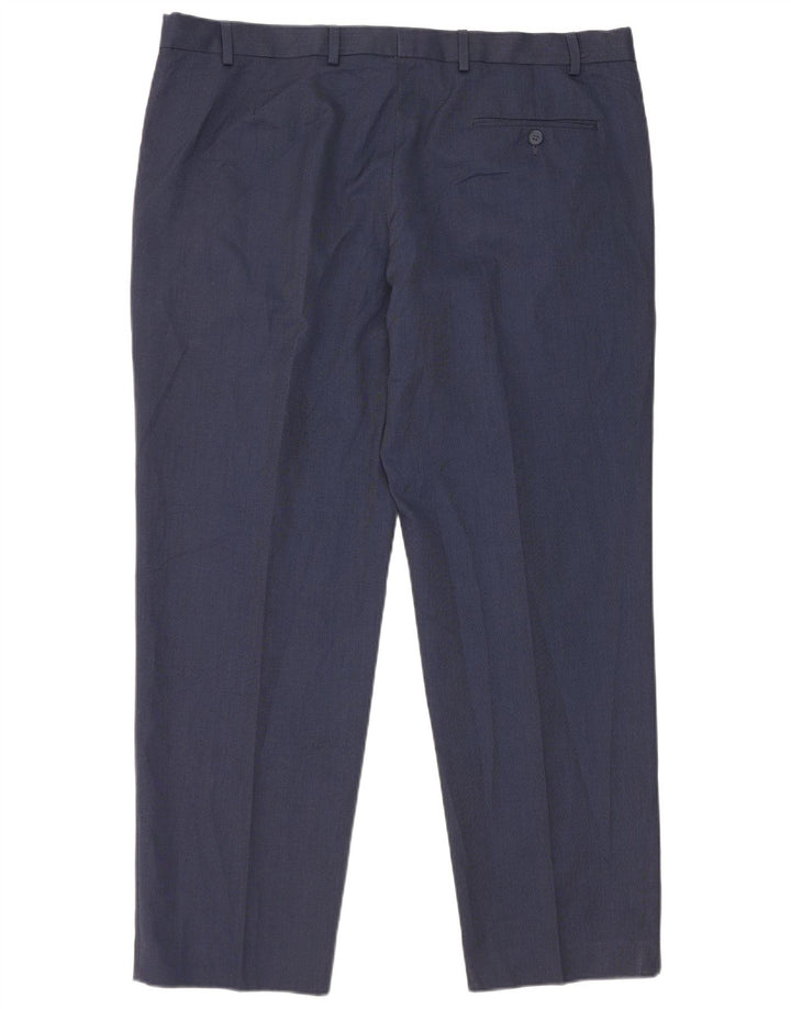 Marks & Spencer Pantalon de costume coupe classique pour homme W40 L29 Bleu marine Polyester