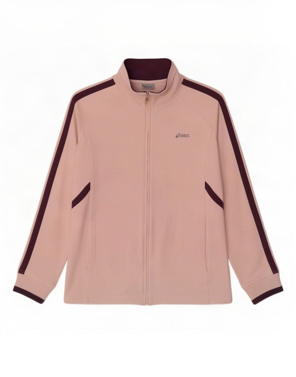 Asics Veste de survêtement pour femme UK 12 Coton color block rose moyen