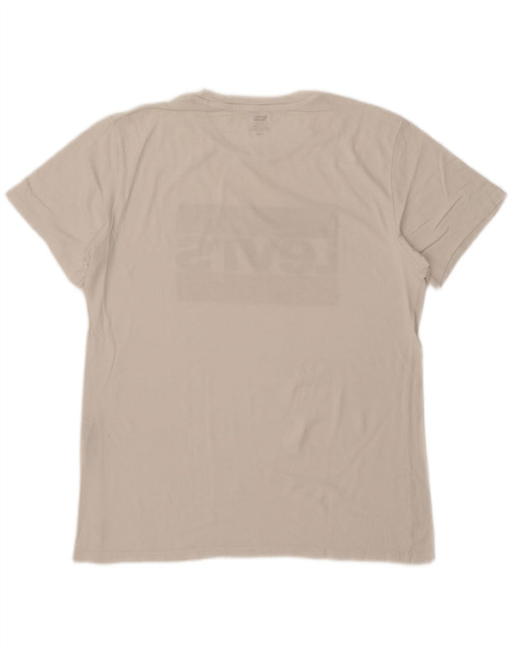 LEVI'S T-Shirt Graphique Homme Grand Blanc Coton