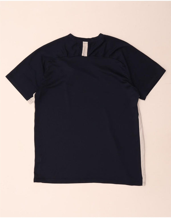 Nike Hommes Dri Fit Graphic T-Shirt Top XL Bleu Marine Colorblock