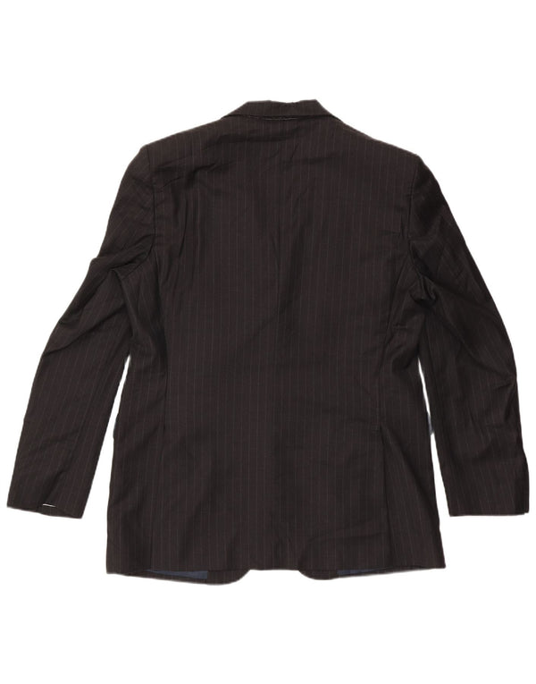 Marks & Spencer Veste blazer à 2 boutons pour homme UK 42 en laine à fines rayures grises