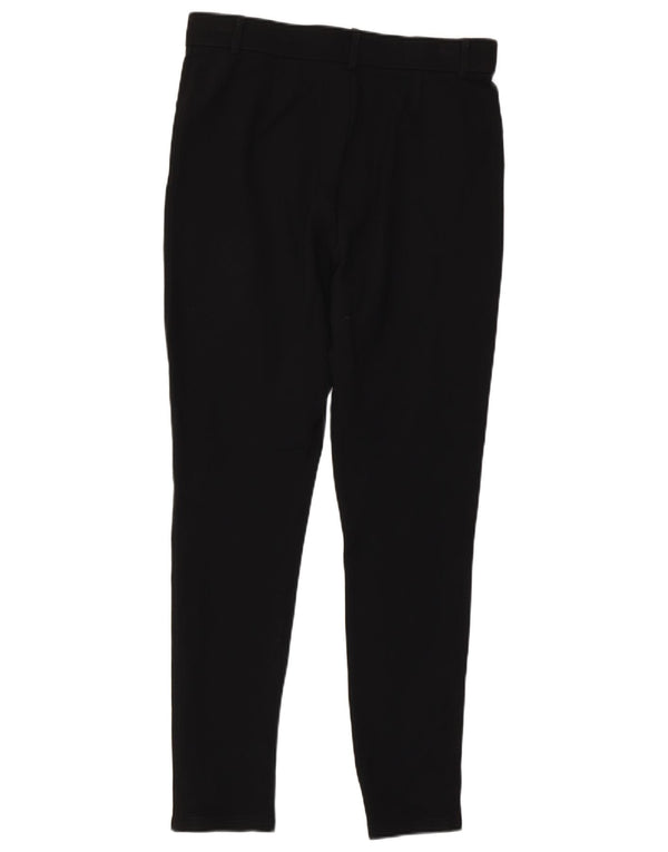 Zara Pantalon décontracté taille haute skinny pour femme Large W30 L27 Viscose noire