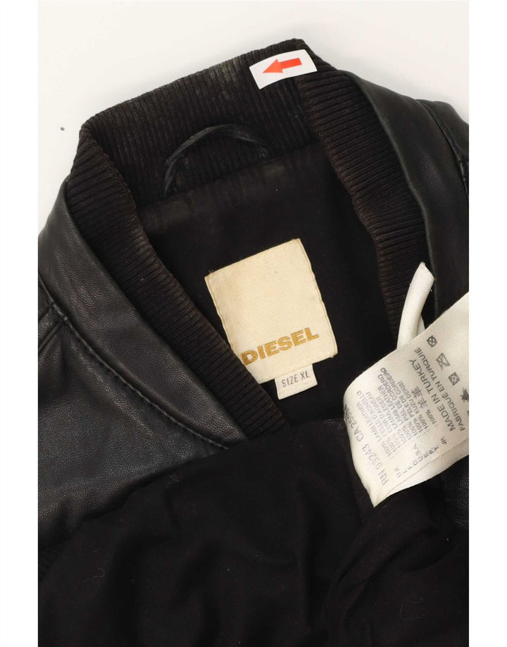 Diesel Veste en cuir pour homme UK 42 XL Noir