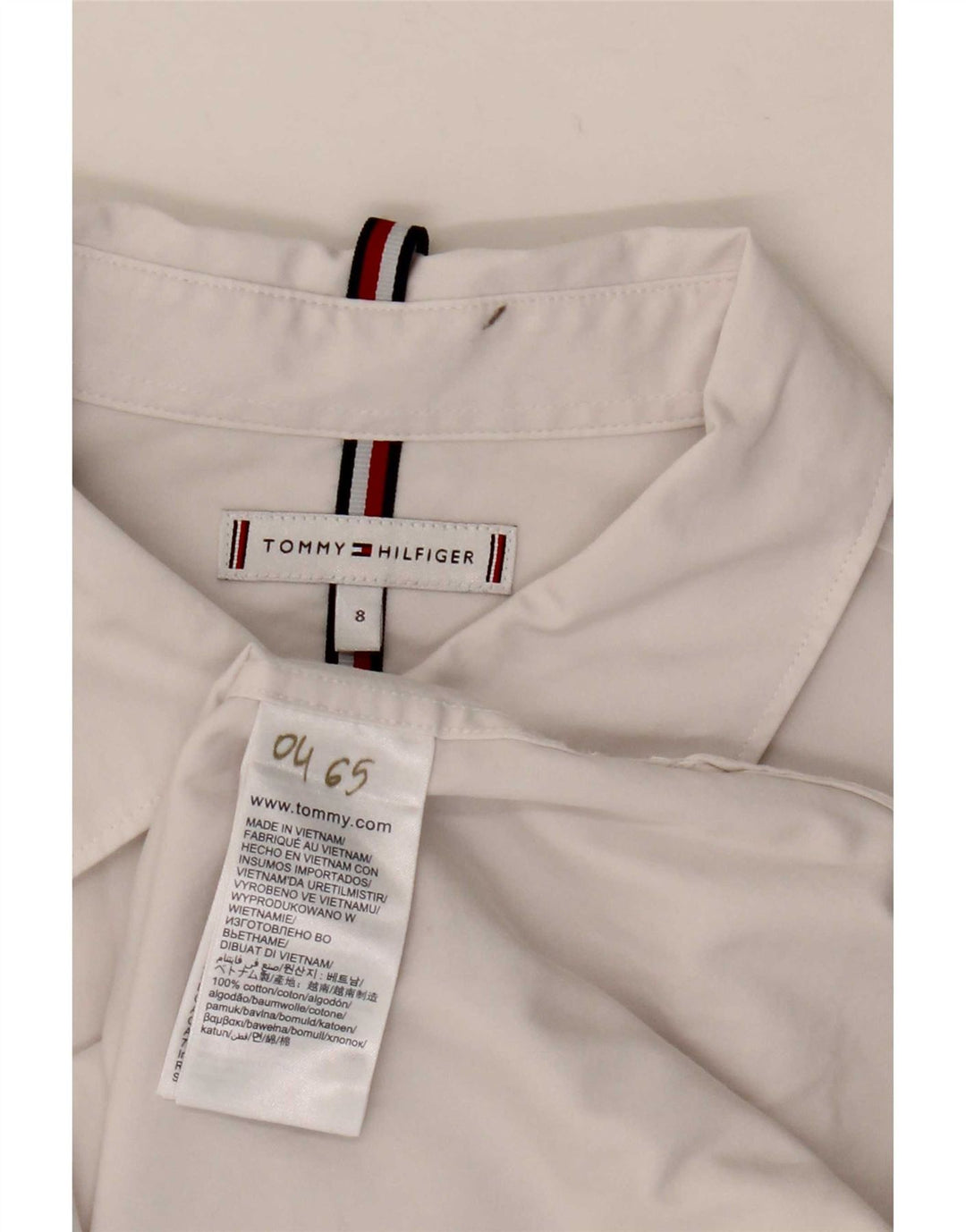 Tommy Hilfiger Chemise Femme US 8 Medium Blanc Coton