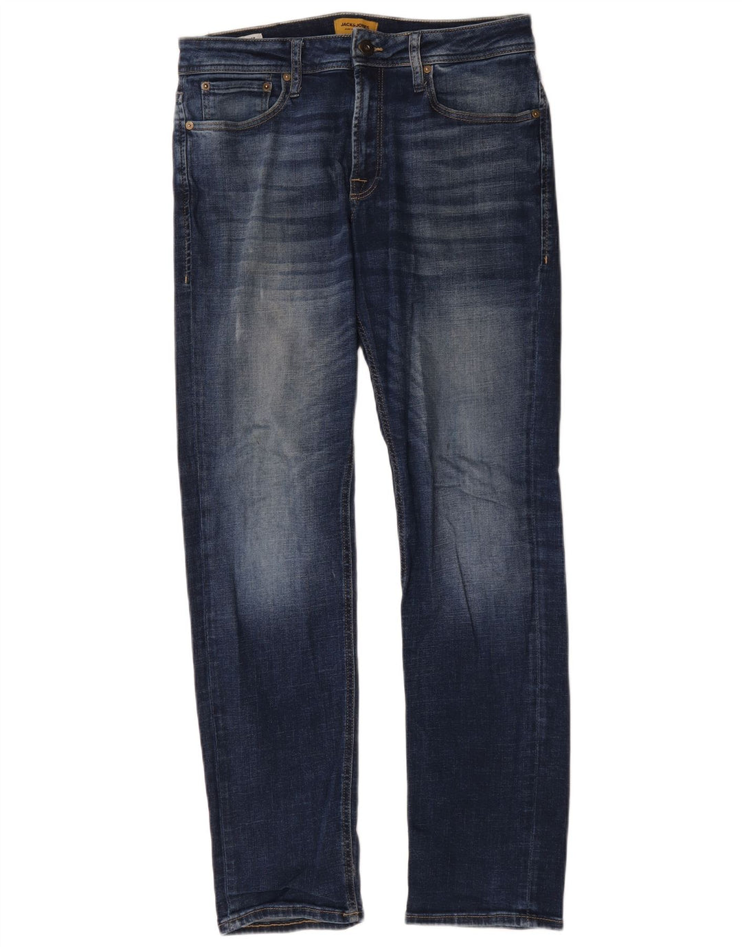 Jack & Jones Jean Droit Homme W32 L32 Bleu Coton