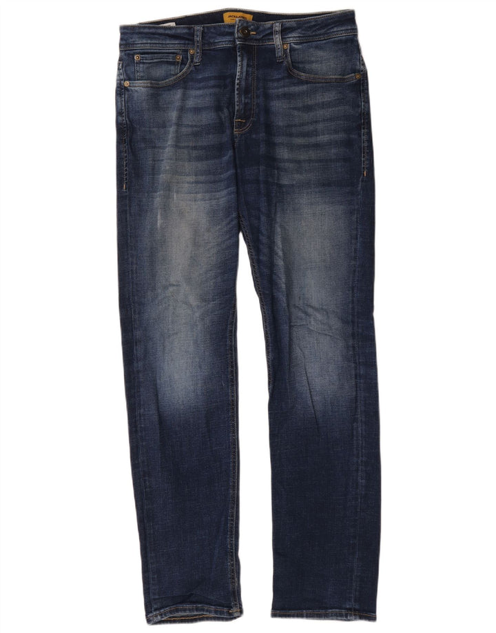 Jack & Jones Jean Droit Homme W32 L32 Bleu Coton