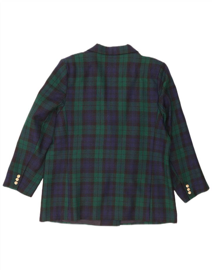 Marks & Spencer Veste blazer double boutonnage pour homme UK 44 2XL Vert à carreaux