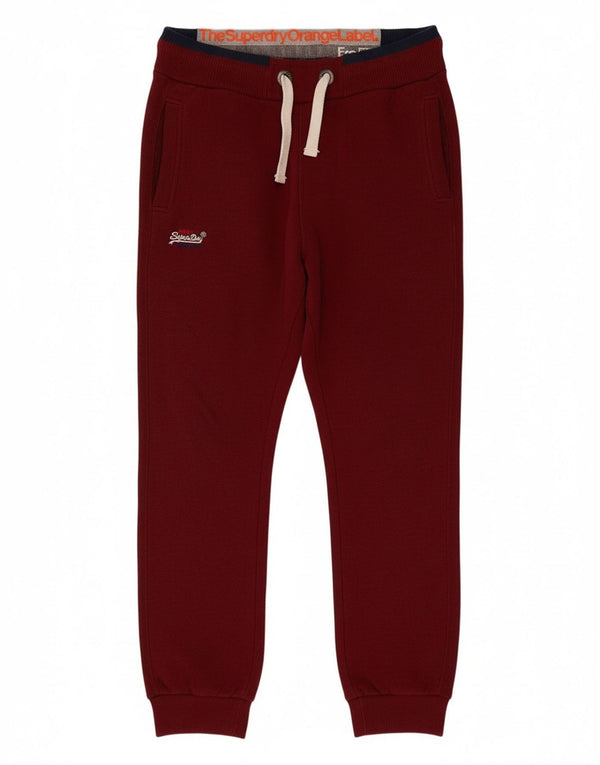 Superdry Pantalon de survêtement coupe slim en coton bordeaux moyen pour homme