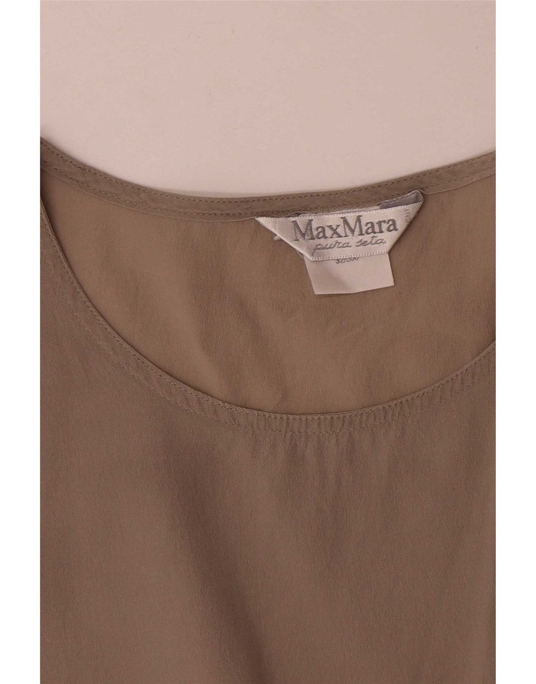 Max Mara Chemisier Top UK 12 Femme Gris Moyen Soie