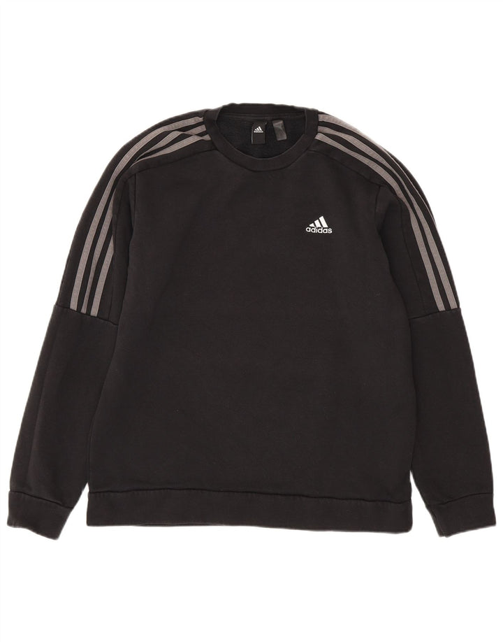 Adidas Sweat-shirt pour homme en coton noir moyen