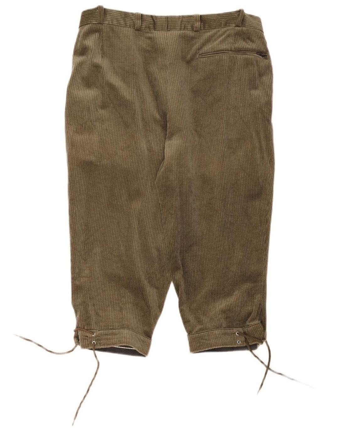 RODEO Mens Pegged Capri Corduroy Trousers IT 48 Medium W32 L19 Khaki