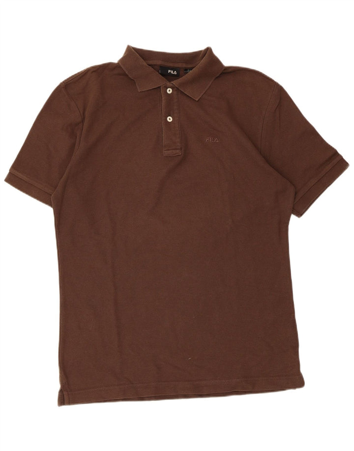 Fila Polo Homme Marron Moyen Coton