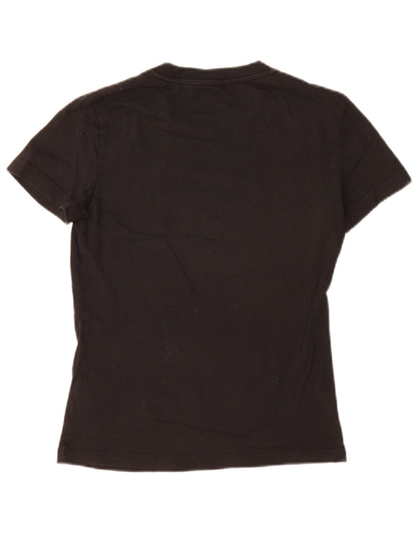 Adidas Femme Terrex Graphic T-Shirt Top UK 4/6 XS Noir Coton
