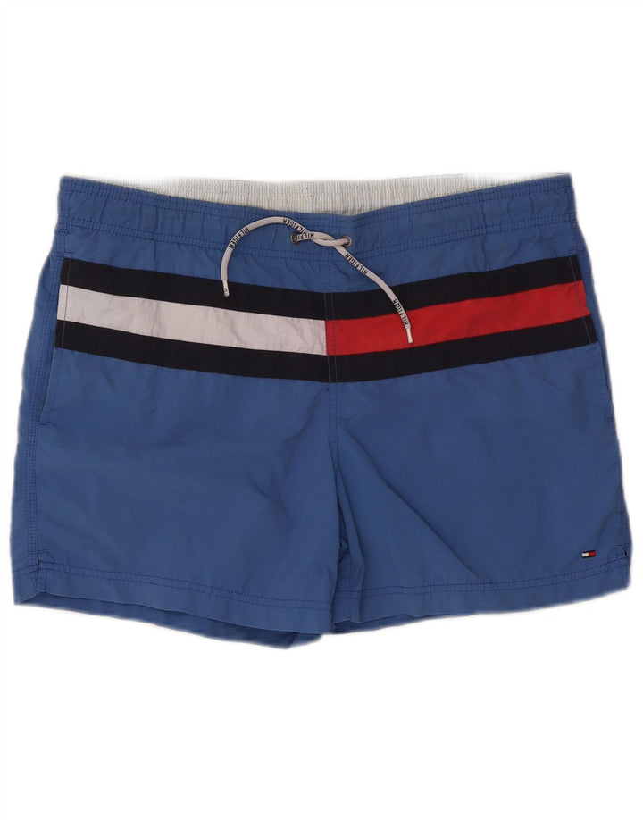 Tommy Hilfiger Short de bain pour homme en nylon color block Bleu Taille S