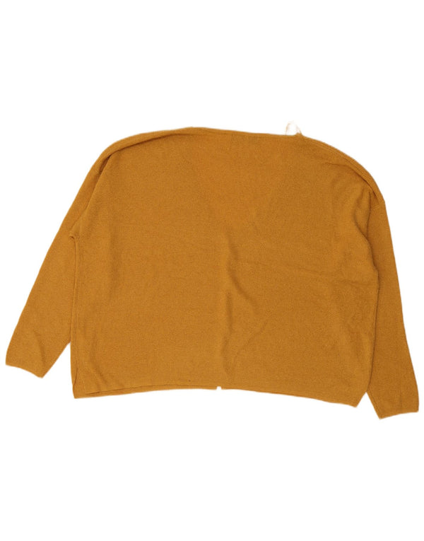 Marks & Spencer Pull Cardigan Femme UK 18 XL Acrylique Jaune