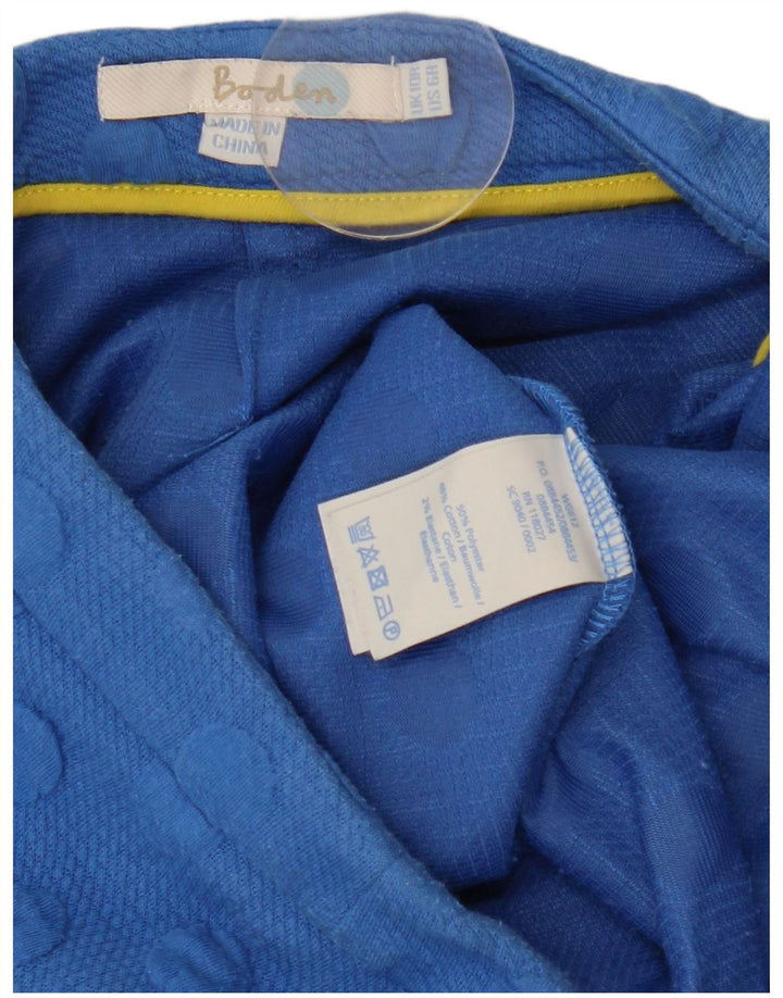 Jupe trapèze Boden pour femme UK 10 Small W28 Bleu à pois Polyester