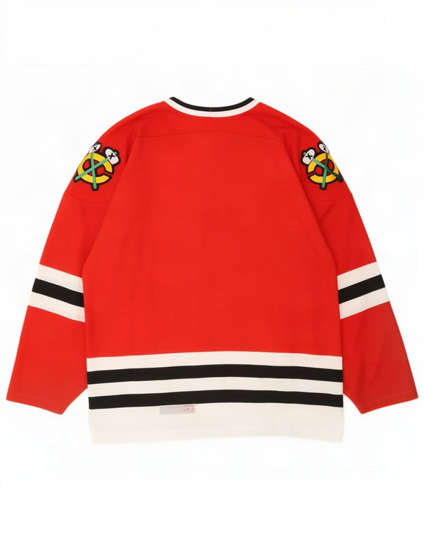 vintage Hommes Chicago Blackhawks CCM 1990-96 Chemise de hockey Grand Sport Rouge