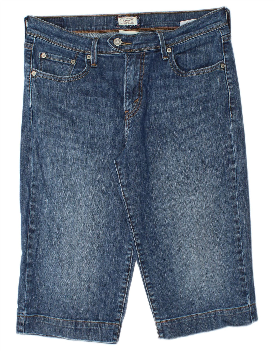 LEVI'S Bermuda en denim vieilli pour femme US 8 Medium W28 Bleu Coton