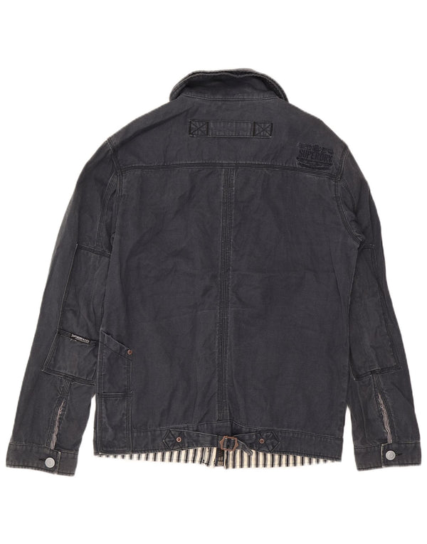 Superdry Veste utilitaire pour hommes UK 42 XL Bleu marine Coton