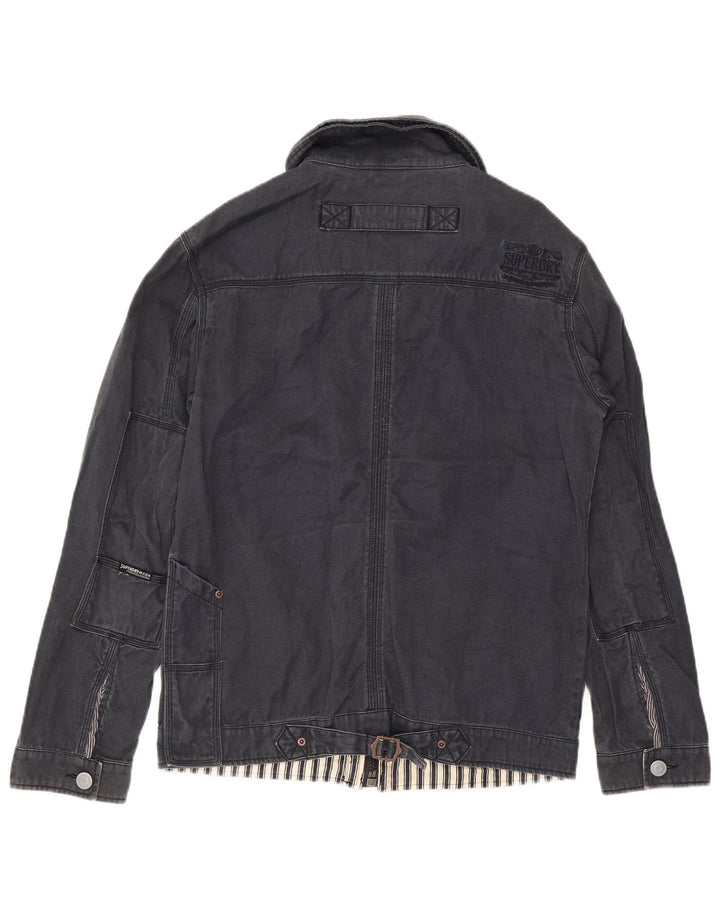 Superdry Veste utilitaire pour hommes UK 42 XL Bleu marine Coton