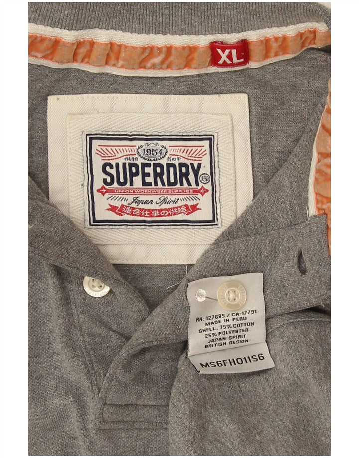 Superdry Polo XL Gris Coton Homme