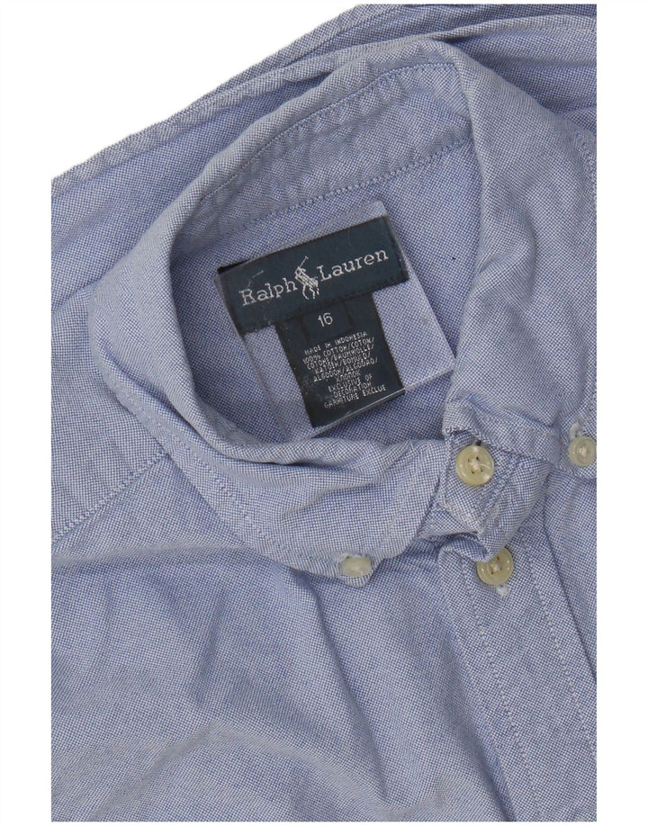 Chemise Ralph Lauren Garçon 15-16 ans Bleu Coton
