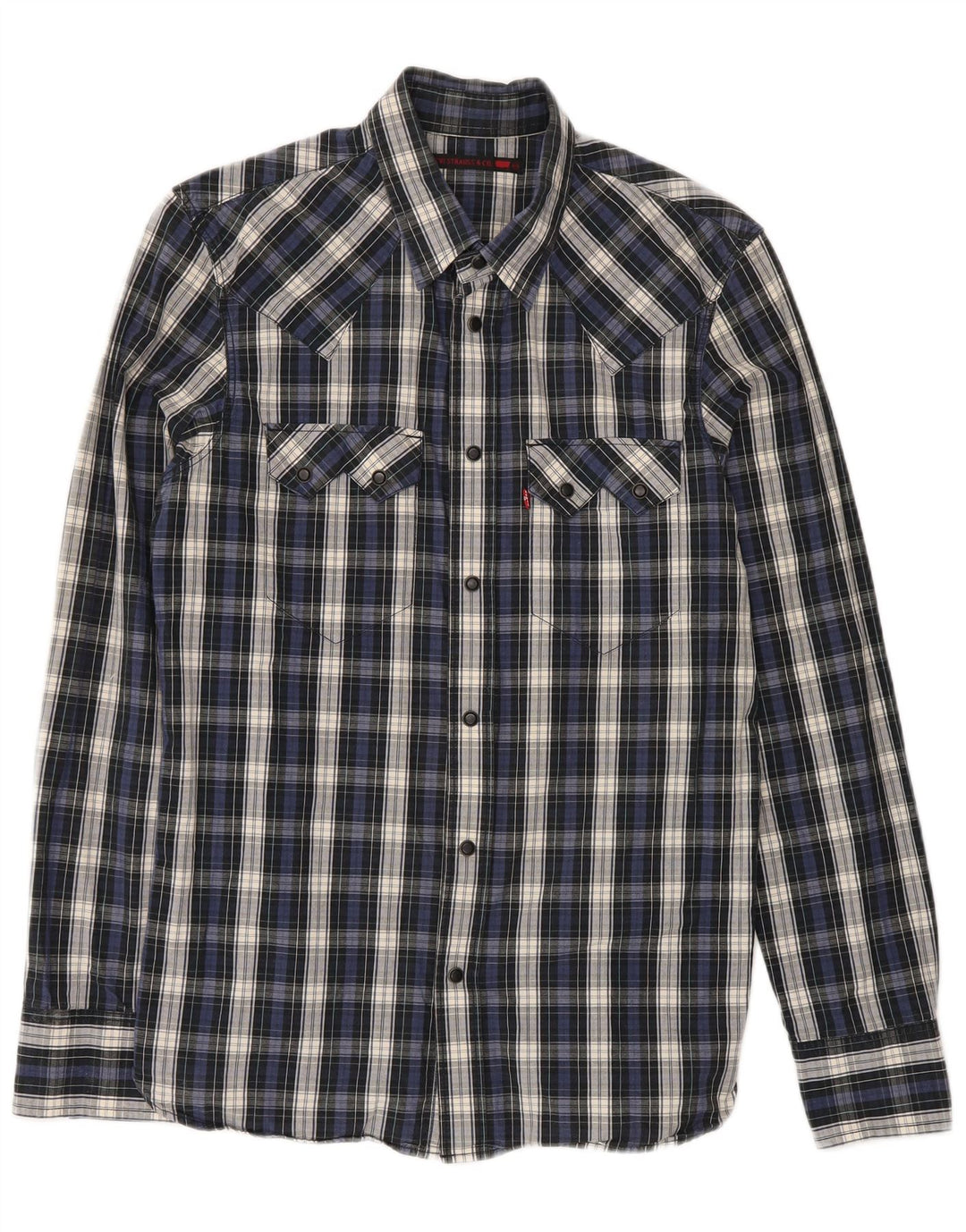 Levi's Chemise Homme Bleu Marine Moyen Carreaux Coton