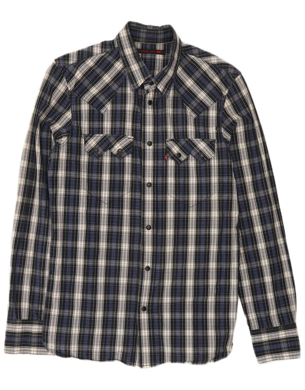 Levi's Chemise Homme Bleu Marine Moyen Carreaux Coton