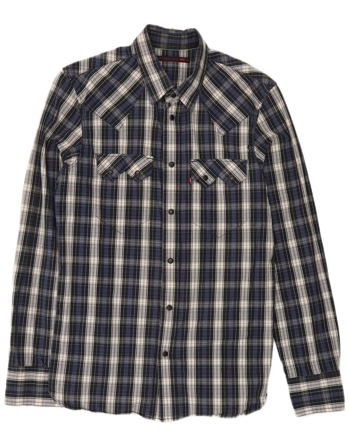 Levi's Chemise Homme Bleu Marine Moyen Carreaux Coton