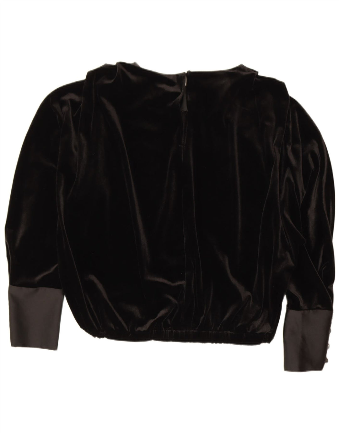 Zara Chemisier surdimensionné à manches longues en velours pour femme UK 14 Noir moyen