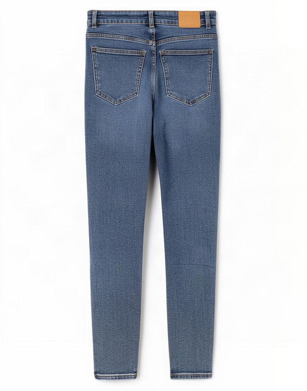 Zara Jean skinny femme EU 42 Large W32 L28 Bleu Coton