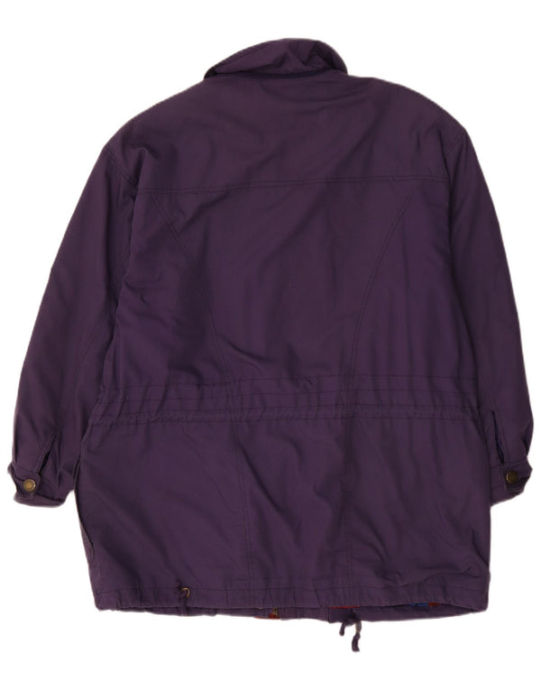 manteau coupe-vent femme vintage UK 20 2XL Violet