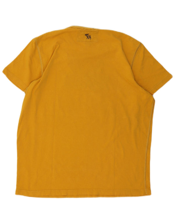 Abercrombie & Fitch Hommes Muscle Fit Graphic T-Shirt Top XL Coton Jaune