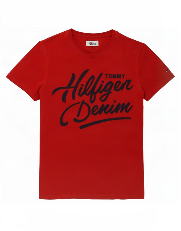 Tommy Hilfiger T-Shirt Graphique Homme Petit Rouge Coton