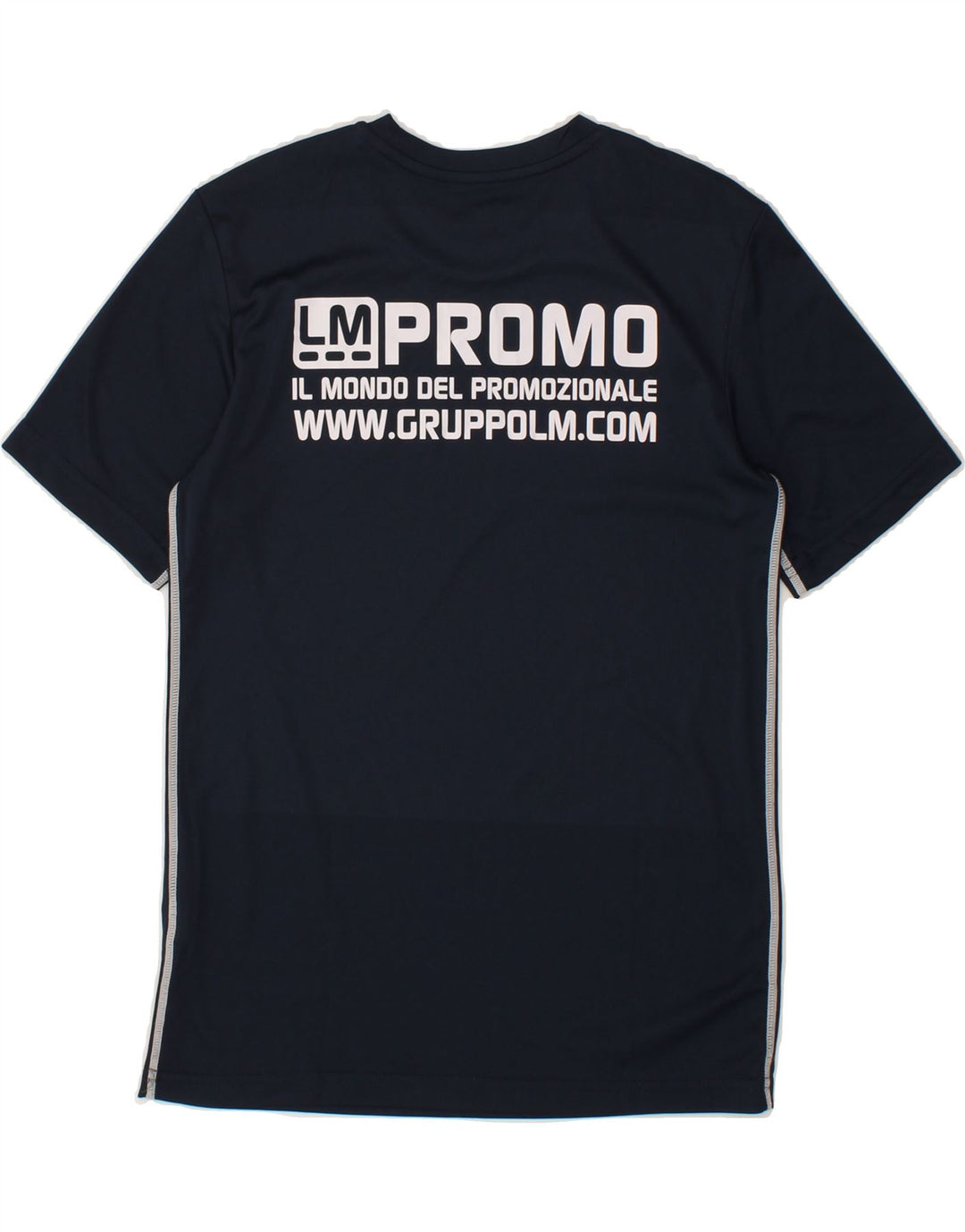 LOTTO Womens Graphic T-Shirt Top UK 12 Medium Navy Blue Polyester Vintage Lotto and Second-Hand Lotto from Messina Hembry 