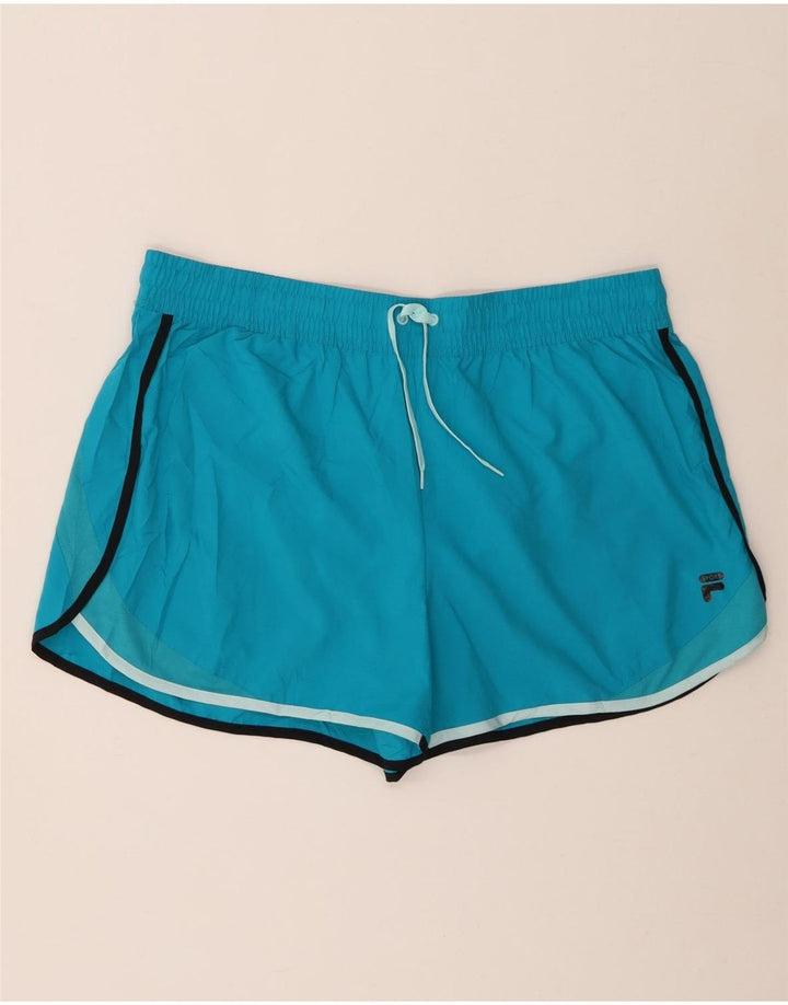 Fila Short de sport pour femme UK 18 XL Bleu Polyester