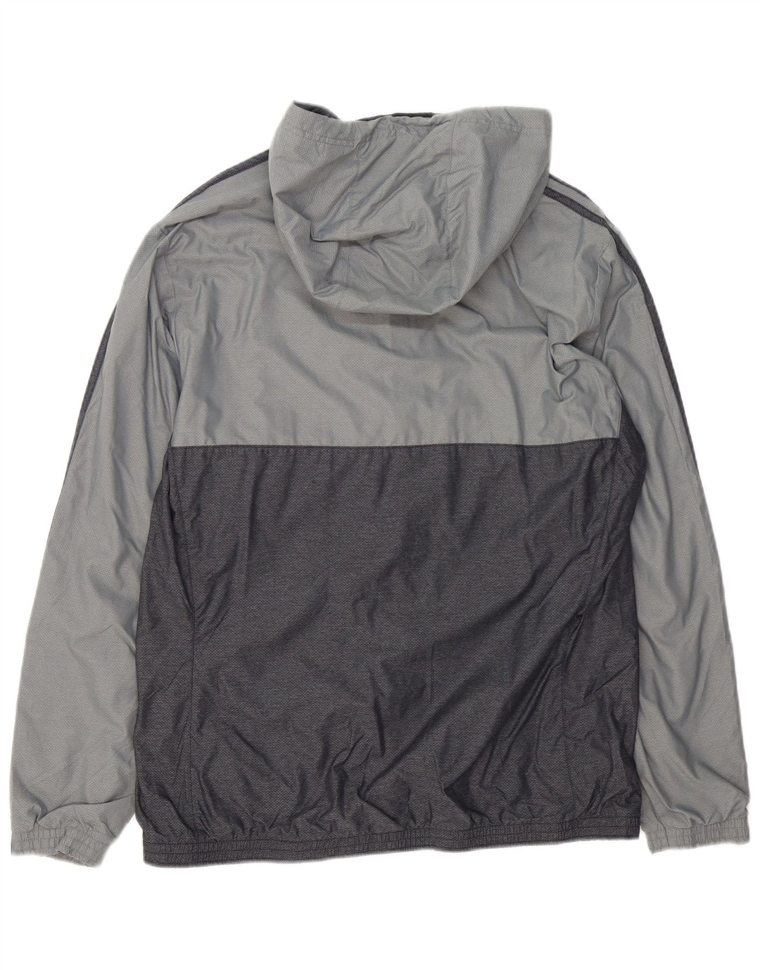 ADIDAS Veste de survêtement à capuche pour homme, grand, gris, color block, nylon