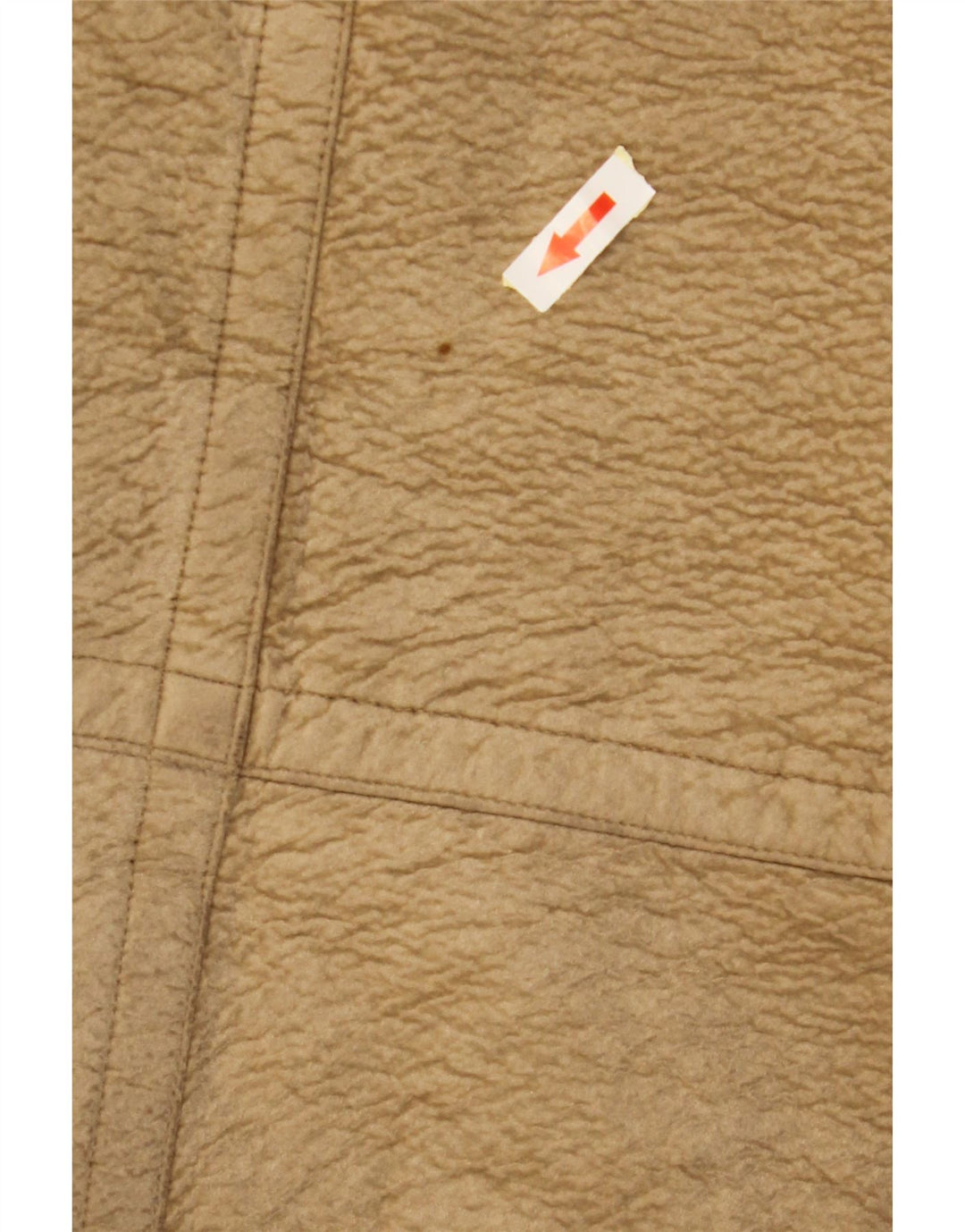 VINTAGE Manteau en cuir à double boutonnage pour femmes UK 6 XS Brown Colourblock