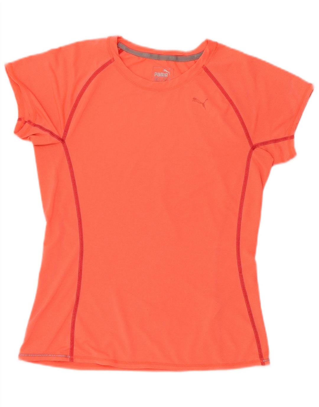 PUMA T-Shirt Femme UK 8 Petit Orange Polyester