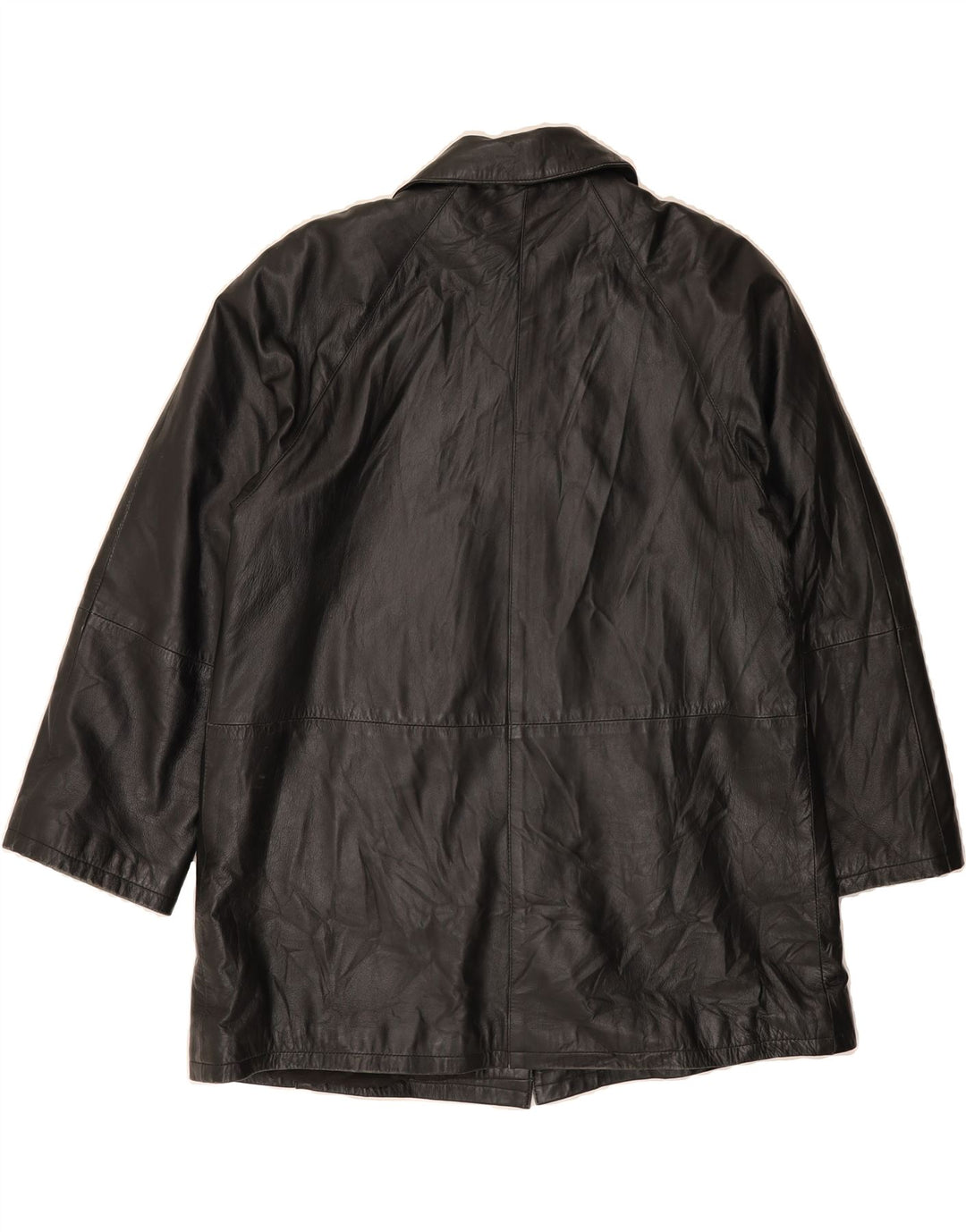 CONBIPEL Womens Leather Coat IT 48 XL Black Leather Vintage Conbipel and Second-Hand Conbipel from Messina Hembry 