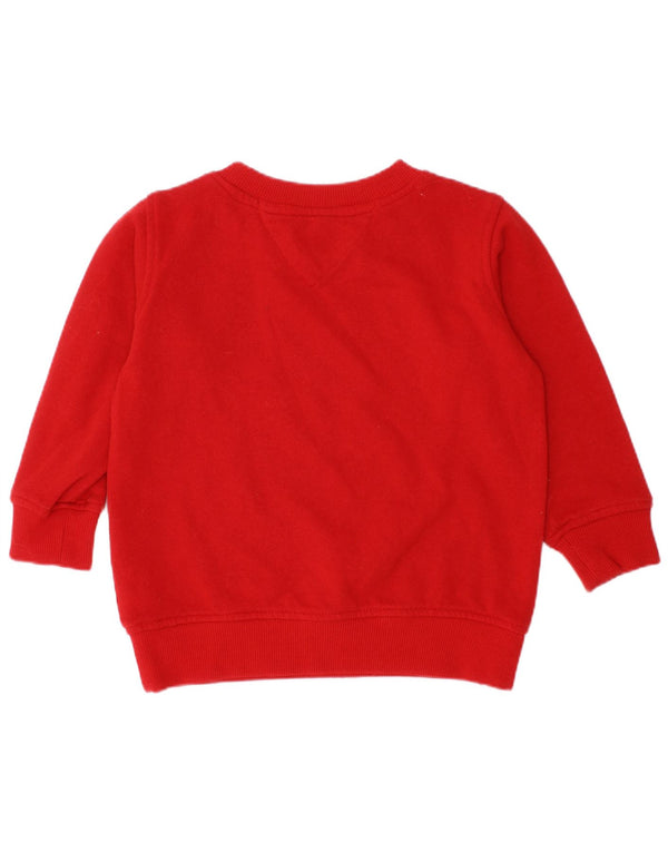 Tommy Hilfiger Sweat-shirt graphique pour bébé fille 18-24 mois Rouge Coton