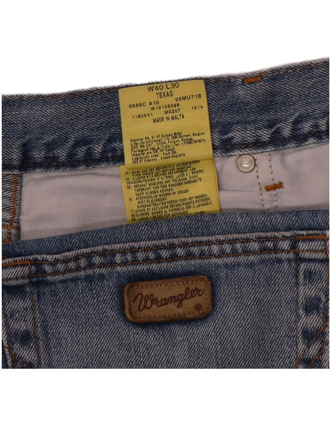 Wrangler Jean Droit Texas Homme W40 L30 Bleu Coton